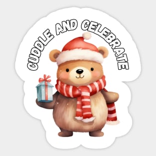 Cuddle and Celebrate, Christmas Sticker